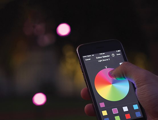An app that sets the colour of your outdoor lighting