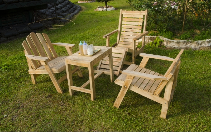 DIY wooden, outdoor furniture set